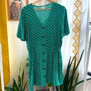 Abound Green Polka Dot Summer Dress